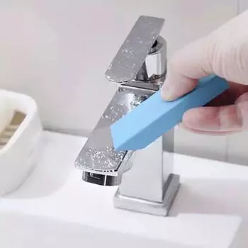 Чистящая резина из нержавеющей стали, резина без запаха, абразивная, безопасная, многоразовая, для влажного и сухого использования, ластик для кухни, ванной комнаты, очиститель для плиты небесно-голубой