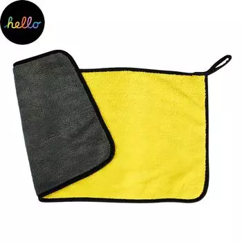 Чистящая салфетка Полотенце из микрофибры, неабразивная ткань из микрофибры, безворсовая ткань без полос, тряпки, двойные