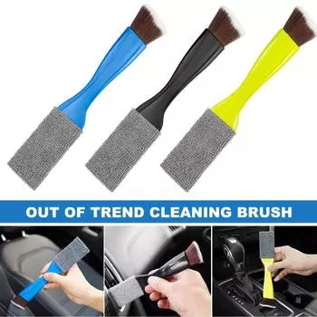 Чистящая щетка без повреждений, чистка автомобиля, легкий воздуховыпускной коллектор, автомобильный пылесборник, автомобильные аксессуары чёрный