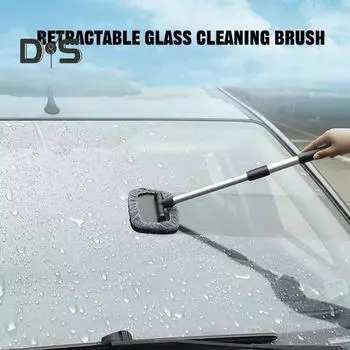 Чистящая щетка Инструмент для чистки лобового стекла с длинной ручкой Не царапается Высоко впитывающая быстросохнущая щетка для удаления грязи Моющиеся подушечки Sets