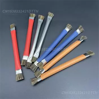 Чистящая щетка из резины, устойчивая к ожогам, жесткая щетка из свиной щетины, инструмент для ремонта, щетка для удаления пыли, высокая эластичность, двойная головка