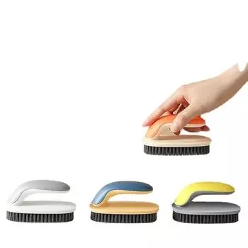 Чистящая щетка с жесткой щетиной для стирки одежды, обуви, скрабовая щетка, портативная пластиковая щетка для чистки рук для кухни, ванной комнаты синий