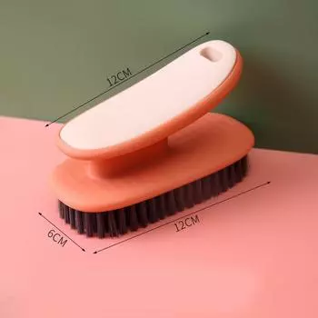 Чистящая щетка с жесткой щетиной для стирки одежды, обуви, скрабовая щетка, портативная пластиковая щетка для чистки рук для кухни, ванной комнаты оранжевый