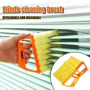 Чистящая ткань для жалюзи Автоматический кондиционер Микрофибра Кондиционер Пыльник Электрический очиститель вентилятора Моющийся инструмент 1PCS оранжевый