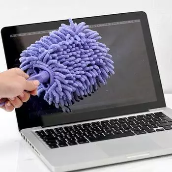 Чистящая тряпка, гибкая складная ручка, синельная тряпка, износостойкая мягкая чистящая щетка для домашнего автомобиля фиолетовый