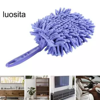 Чистящая тряпка, гибкая складная ручка, тряпка из синели, износостойкая, мягкая чистящая щетка для домашнего автомобиля фиолетовый