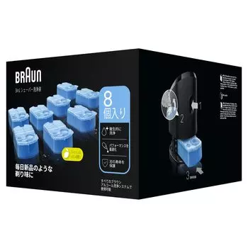 Чистящая жидкость Braun Cleaning Liquid 8 шт. для бритвы, спиртовая CCR8 CR [оригинальный продукт]