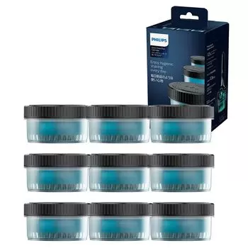 Чистящая жидкость Philips для электробритвы S5000 S7000 S9000 Quick Clean Pod Cartridge с ароматом лимона 160 мл 9 шт. CC13/51 CC16/51