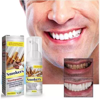 Чистящая зубная паста для удаления пятен на зубах, желтые зубы, пятна, зубы, очистка и отбеливание зубов, зубная паста для свежего дыхания 60 мл One Size