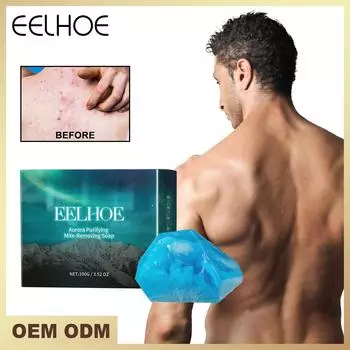 Чистящее мыло для удаления клещей Eelhoe, мыло для глубокого очищения, мыло для ванны, отбеливающее мыло, увлажняющее очищающее средство, избавление от черных точек 100g