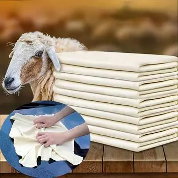 Чистящее полотенце для ухода за автомобилем, быстросохнущая ткань из натуральной овчины, супер впитывающие моющие полотенца, аксессуары для инструментов для мойки автомобиля