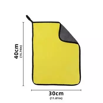 Чистящее полотенце из микрофибры Салфетки для чистки автомобиля Мягкие быстросохнущие салфетки для протирки окон и зеркал Аксессуары для уборки дома и кухни 1PC жёлтый