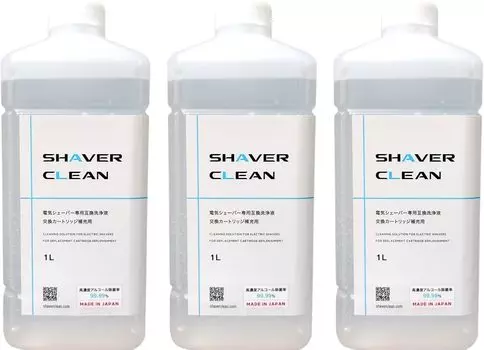 Чистящее средство для бритвы Shaver Clean Braun, сменный блок, специальное чистящее средство, 3 бутылки x (1л 3)