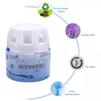 Чистящее средство для туалета Автоматический смывной туалет Помощник в бутылке Blue Bubble Cleaning Дезодорирует Чистящее средство для туалета в ванной комнате Горячий 1 bottle