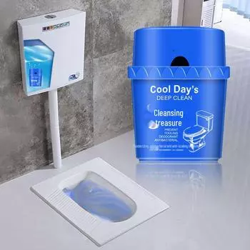 Чистящее средство для туалета Jiebao Blue Bubble: Мощное средство для удаления накипи и дезодорирования, удаляющее желтые загрязнения