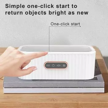 Чистящее средство для ювелирных изделий с 4 режимами очистки. Большая емкость. Высокочастотный, Низкий уровень шума. Тихий, ультразвуковой. UK Plug розовый