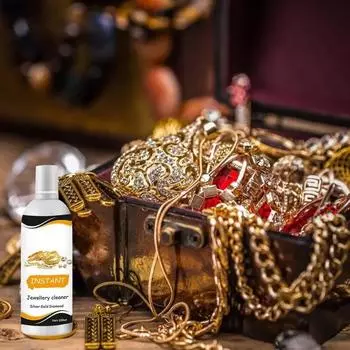 Чистящее средство для ювелирных изделий Серебряные ювелирные изделия Ожерелье Кольцо Чистка Полировальный спрей Уход за кольцами Моющая жидкость Многофункциональное чистящее средство для серебра 100ml