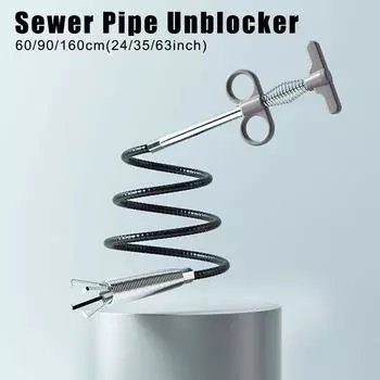 Чистящее средство для волос в ванной комнате, кухонная раковина, инструмент для дноуглубительных работ, крюк для засора трубопровода, заглушка для отверстия в канализационной трубе, средство для прочистки засоров 90cm