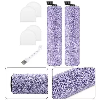 Чистящие роликовые щетки фиолетового цвета для удаления грязи с деталей пылесоса