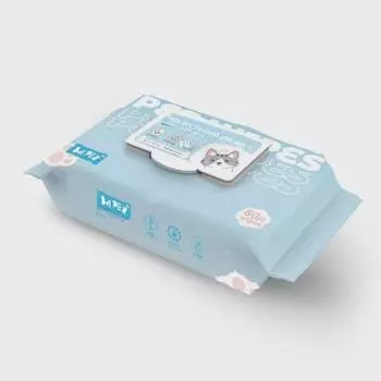 Чистящие салфетки для домашних животных - 80 утолщенных одноразовых дезодорирующих салфеток для собак и кошек, очищают пятна от слез 18*14cm, 80 pieces