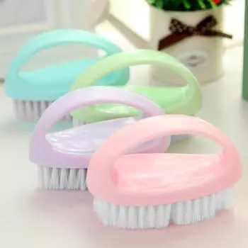 Чистящие щетки с эргономичной ручкой Прочные жесткие нейлоновые щетинки Многоразовые компактные портативные щетки для чистки Скребок для обуви A