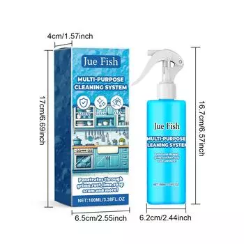 Чистящие средства JUE FISH Очиститель для кухонного жира Многоцелевой пенный очиститель Универсальный кухонный мощный очищающий пузырь 100ml