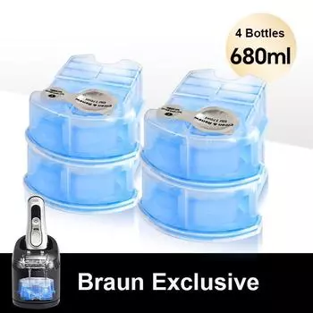 Чистящий картридж для бритвы Braun Shaver Renew для бритвы Braun Shaver с автоматическим центром очистки Clean Stubble Microb off the Shaver Head небесно-голубой