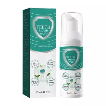 Чистые белые зубы, свежее дыхание, пена для чистки зубов, зубная паста One Size синий