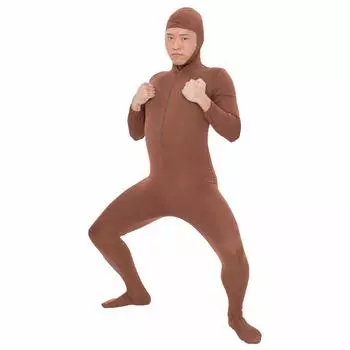 Чистые колготки для всего тела, эластичные, маскирующие лицо, размер L, коричневые [PURE]