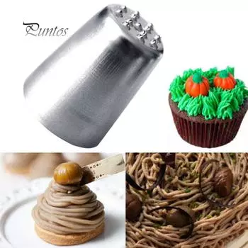 Чистые продукты, крем для торта, трава, глазурь для волос, насадка для трубопроводов, наконечник, инструмент для украшения выпечки кексов серебряный