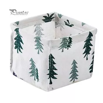 Чистые продукты, полоса дерева, кактус, домашняя настольная коробка, органайзер для мелочей, складная корзина для хранения Striped