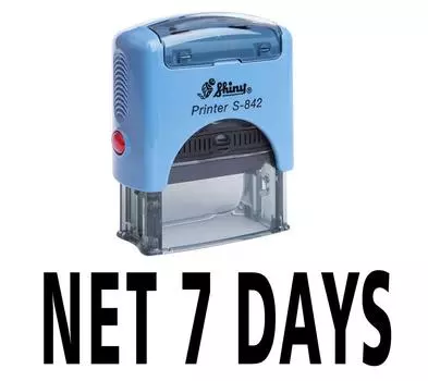 ЧИСТЫЙ 7 ДНЕЙ собственной личности крася штемпелем резиновый штемпель изготовленный на заказ сияющий офис стационарный штемпеля Impression Area 14 mm x 38 mm чёрный