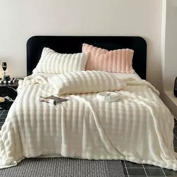 Чистый цвет искусственного меха одеяло зимнее тепло супер удобные пледы высококачественное теплое зимнее одеяло для дивана-кровати 100x150cm (39x59in)