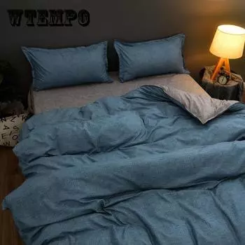 Чистый цвет, простое постельное белье, двойной пододеяльник из четырех предметов, комплект постельного белья, студенческое общежитие Double