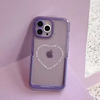Чистый фиолетовый Love Ins Jane с подставкой для букв, милый чехол для телефона для Iphone 11 14 Pro Max Plus 13 12 Promax, задняя крышка-ракушка for iphone 11PROMAX