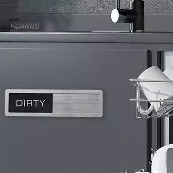 Чистый грязный магнит для посудомоечной машины, легко скользящий, сильный магнитный знак для кухни, чистый грязный знак для дома, ресторанов, посудомоечной машины серебряный