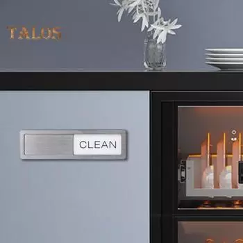Чистый грязный магнит для посудомоечной машины, легко скользящий, сильный магнитный знак для кухни, чистый грязный знак для дома, ресторанов, посудомоечной машины серебряный
