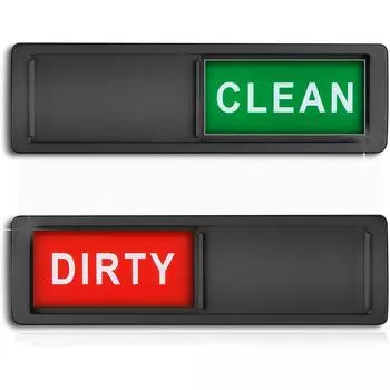 Чистый грязный знак, магнит для посудомоечной машины, индикатор слайдера, подходит для всех дизайнов посудомоечных машин чёрный