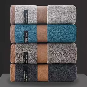 Чистый хлопок бытовые банные полотенца мягкие впитывающие воду полотенца спа впитывающие для дома однотонные мягкие удобные полотенца для лица