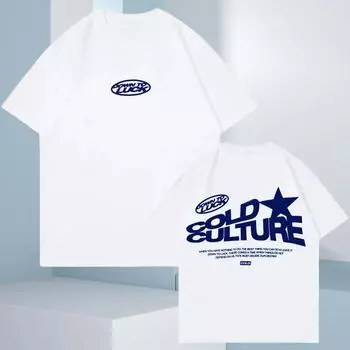 Чистый хлопок Классическая повседневная осенняя хип-хоп футболка с круглым вырезом, высококачественный повседневный трендовый модный мужской и женский топ XXXXL