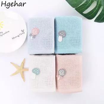 Чистый хлопок впитывающее квадратное полотенце для мытья лица корейский стиль прекрасный дышащий нежный приятный для кожи бытовой для взрослых универсальный синий