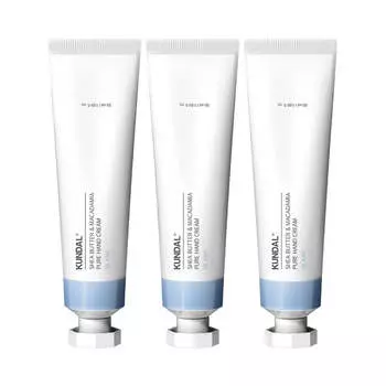 Чистый крем для рук Kundal с маслом ши и макадамией, белый, 50 мл * 3 шт.