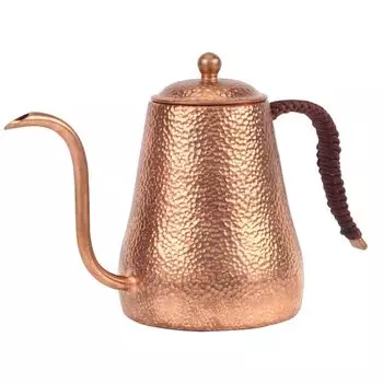 Чистый медный кофейник 450 мл Медный чайник Кофейник Медный узкий горлышко Кофейник с длинным горлышком Кофейник с гибким горлышком Медный кофе