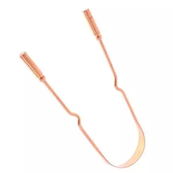 Чистый медный скребок для языка, щетка для чистки полости рта, свежая гигиена, средства по уходу розового золота