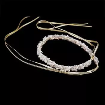 Чистый новый кристалл жемчуг повязка на голову свадебный головной убор повязка на голову ювелирные изделия каблук макияж стиль аксессуары