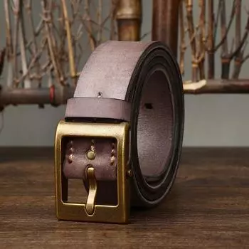 Чистый ремень ручной работы из конской вожжевой кожи ручной работы, промытый в тяжелой промышленности, старый, индивидуальный, трендовый, первый слой, мужской ремень из кожи в стиле ретро 105cm