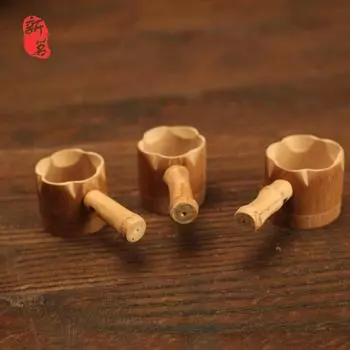 Чистый ручной бамбуковый фильтр для чая, ложка для фильтра из корня бамбука, фильтр для чая из бамбуковой ветки, слив для чая, креативные детали для чайной церемонии