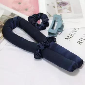 Чистый шелк Бигуди для волос без нагрева Бигуди для волос Ролики для волос с зажимом для волос и лентой для завивки Без повреждения волос Ленивый набор для завивки Повязка на голову