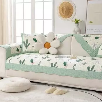Чистый стиль, хлопковая подушка для дивана, удобная нескользящая подушка, универсальная дышащая декоративная подушка для гостиной, диван-полотенце 70x70cm 1pcs