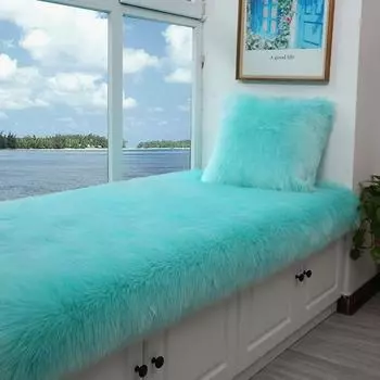 Чистый знаменитый коврик для эркера, ковер, коврик для балкона, плюшевый 30x30cm белый